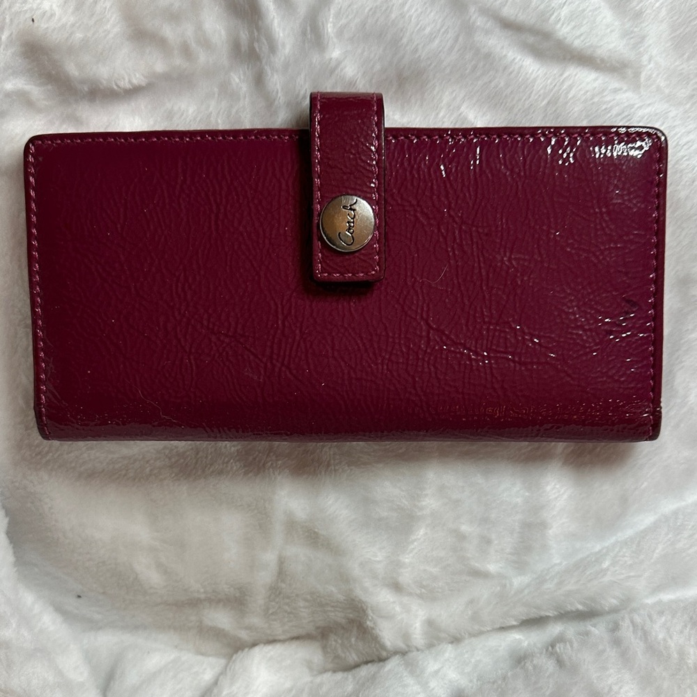 Coach Burgundy Leather Wallet